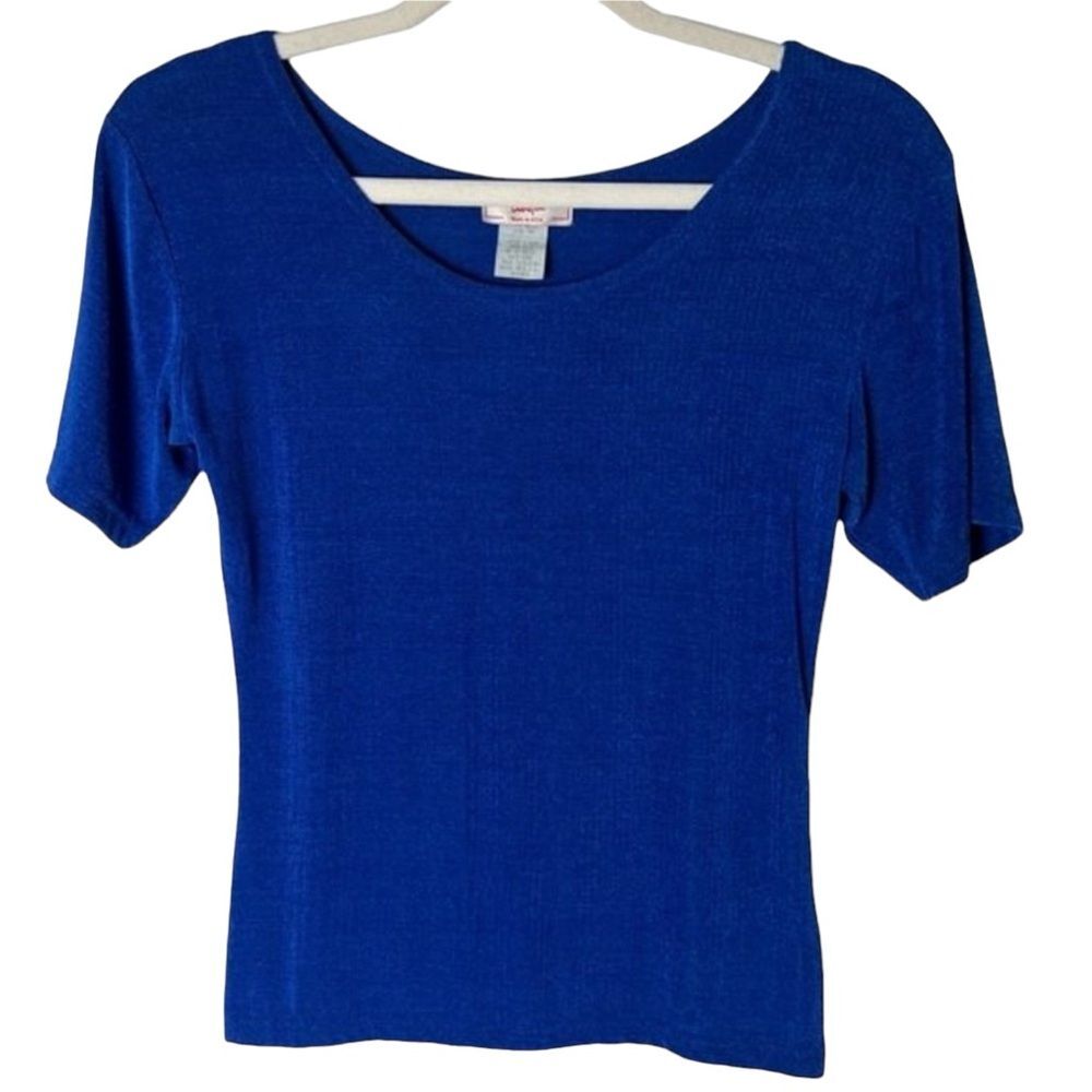 Liaque Short Sleeve Royal Blue Top Size M